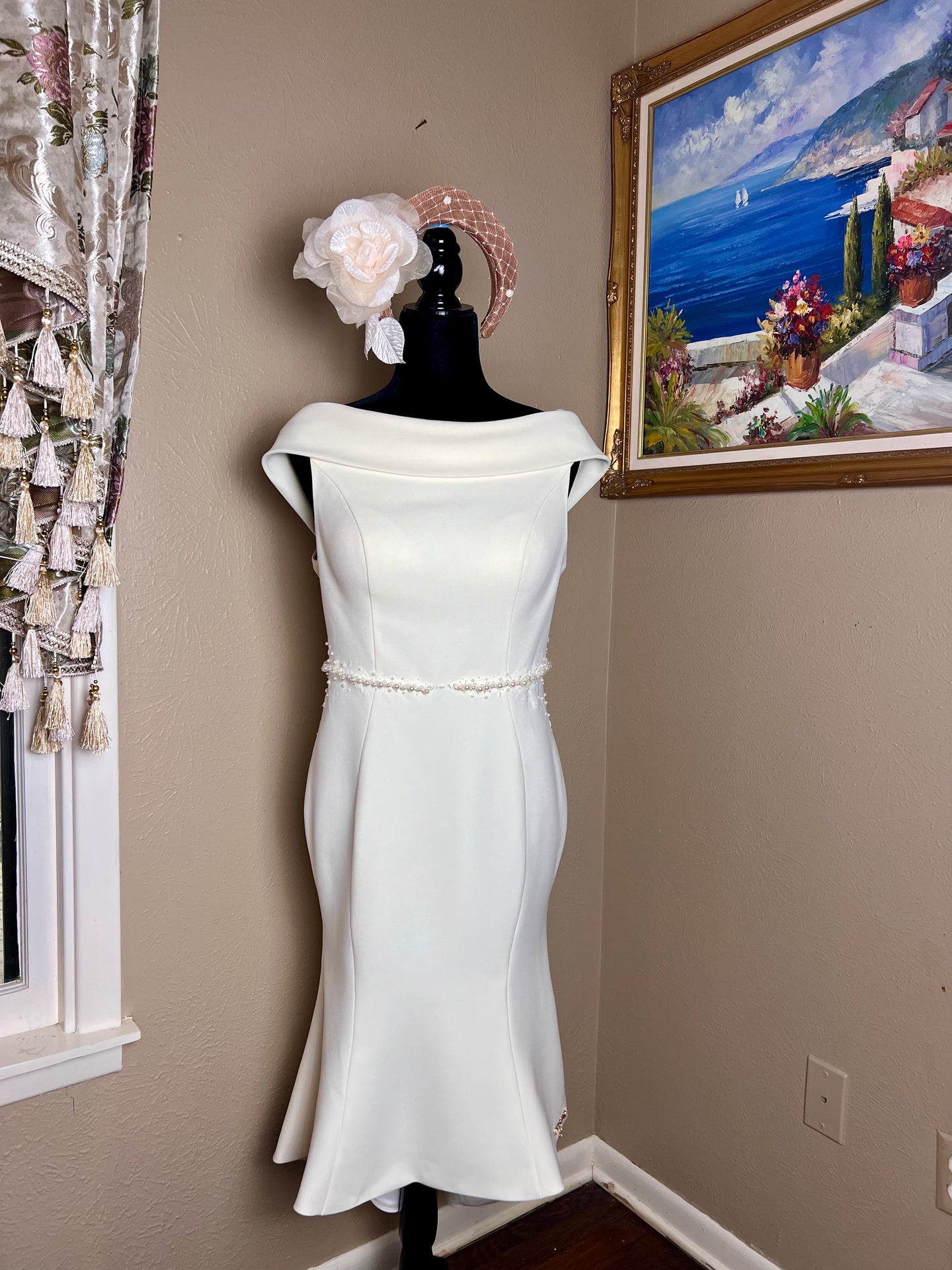 Christine Dress
Christine Kennedy
Christine Designer
Fishtail 
Shoulder off 
Cream dress
Mother of groom
Mother of bride
Prom dress
Ascot looks
