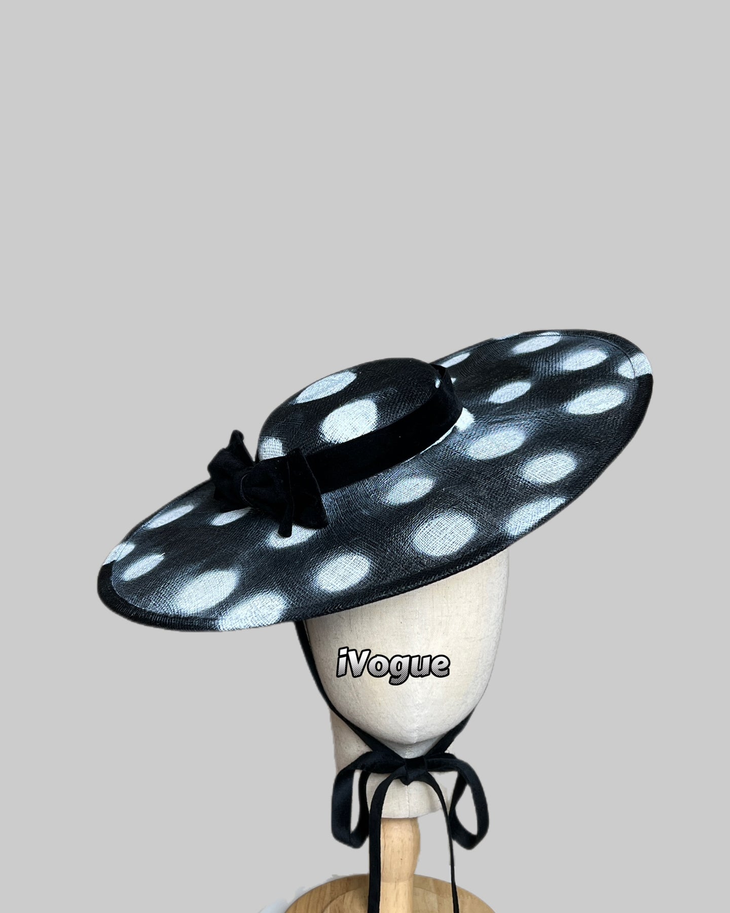 Polka dot hat matching Sabrina dress