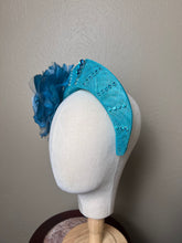 Load image into Gallery viewer, Turquouse halo facisnator matching dress
