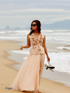 Rose 3D set in beige