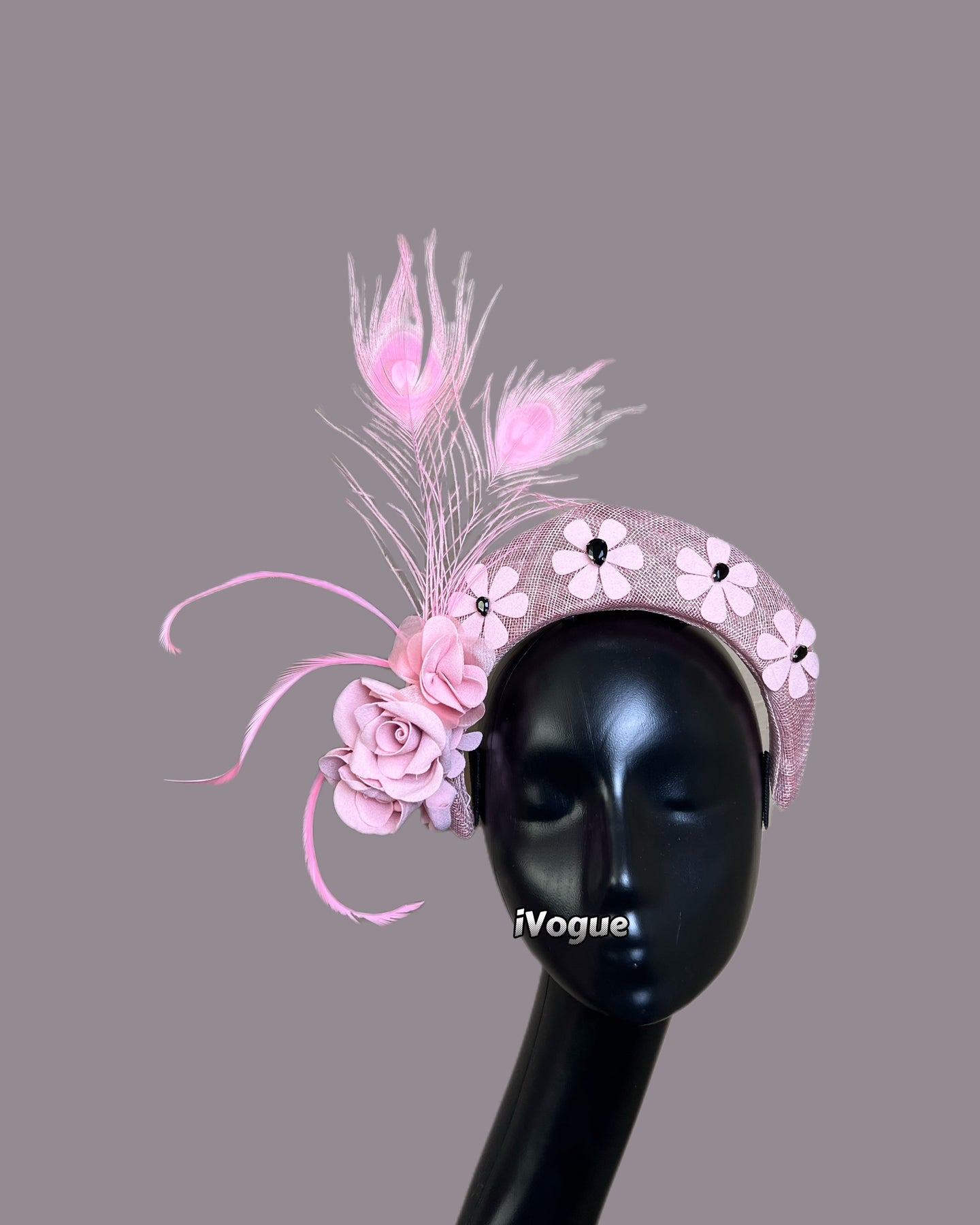Pink halo facisnator matching dress