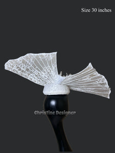 WINGS OF LOVE - wedding/ bridal  hat, pearl hat