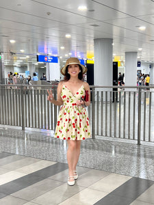 Cherry dress in cotton printed