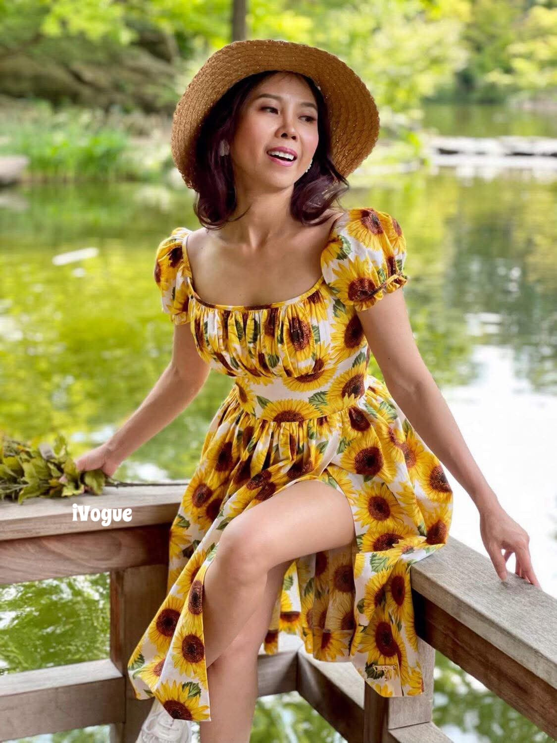 Suri Dress in Sunflowers Print