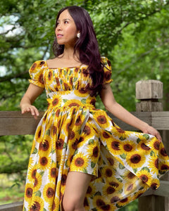 Suri Dress in Sunflowers Print