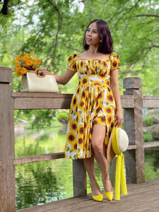 Suri Dress in Sunflowers Print
