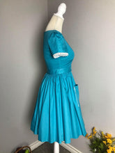 Load image into Gallery viewer, Lily Dress in &quot;AQUA&quot; Blue size S - Shop women style vintage, Audrey Hepburn jackets online -Christine
