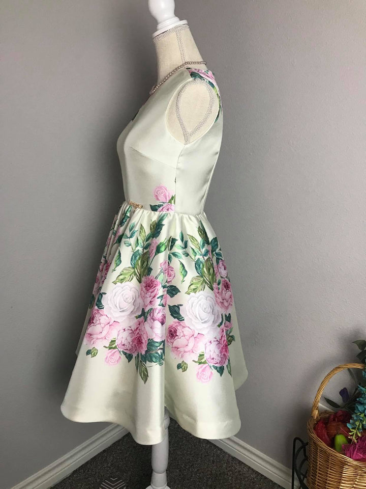 Audrey Dress in Rose Bloom Taffeta - Shop women style vintage, Audrey Hepburn jackets online -Christine