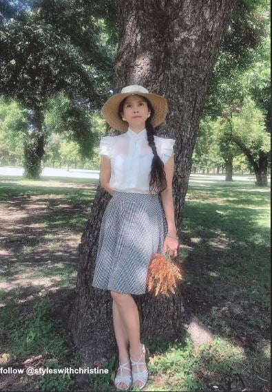 Lolita skirt Black Checkered Gingham XS, S, M - Shop women style vintage, Audrey Hepburn jackets online -Christine